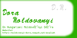 dora moldovanyi business card